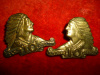 C36 - 10th Brant Dragoons Collar Badge Pair
